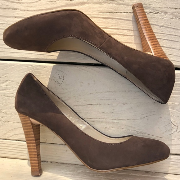 Colin Stuart/Nordstrom Brown Suede 4" Heels, 7.5 - Picture 4 of 8